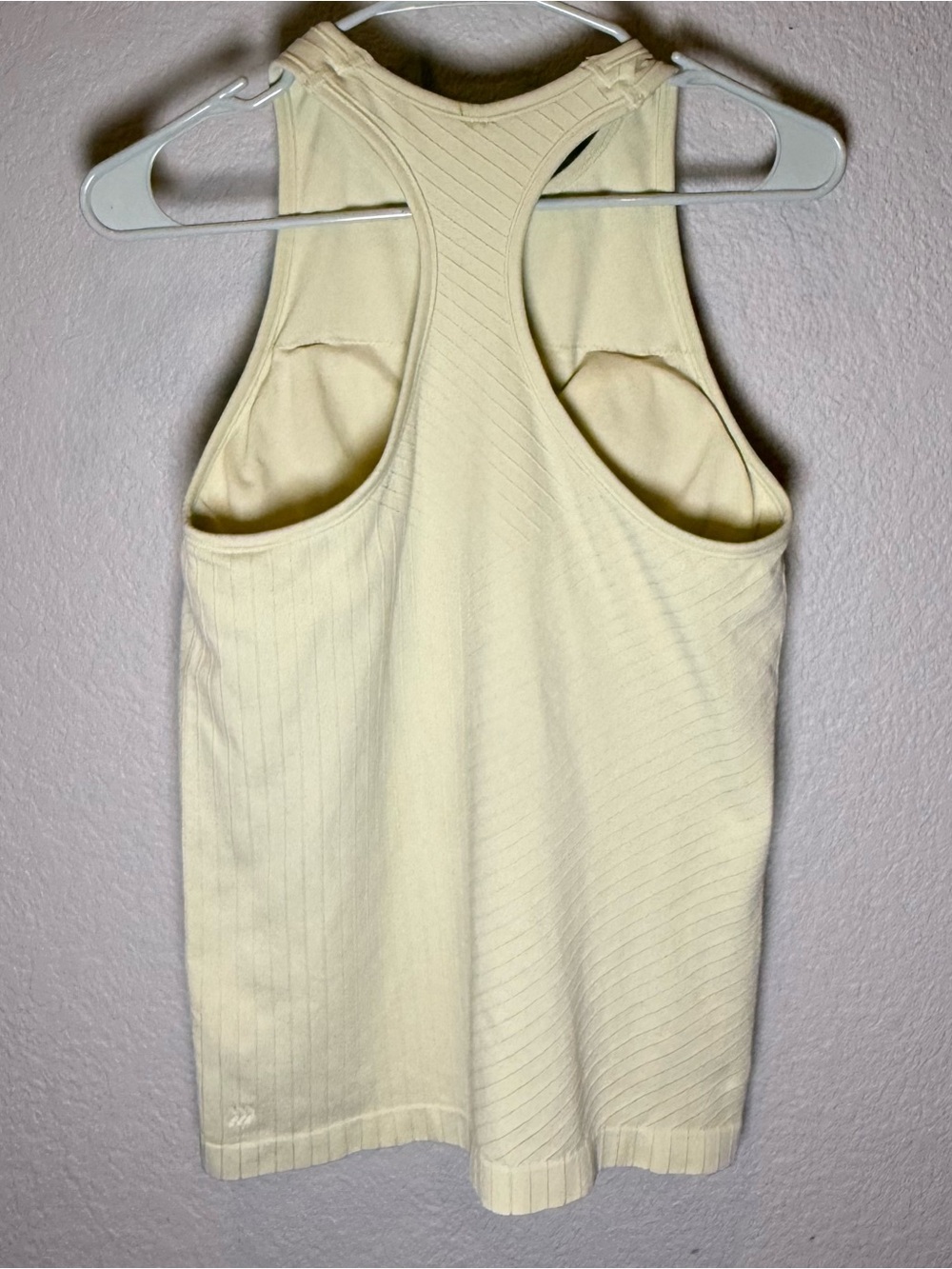 All In Motion Pale Yellow Ribbed High-Neck Tank - Picture 2 of 7